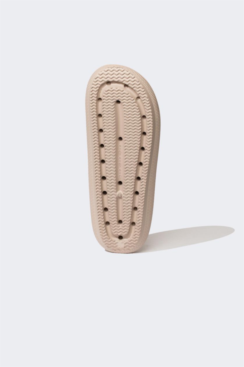 MAN Beige Men Thick Sole Double Band Eva Slippers