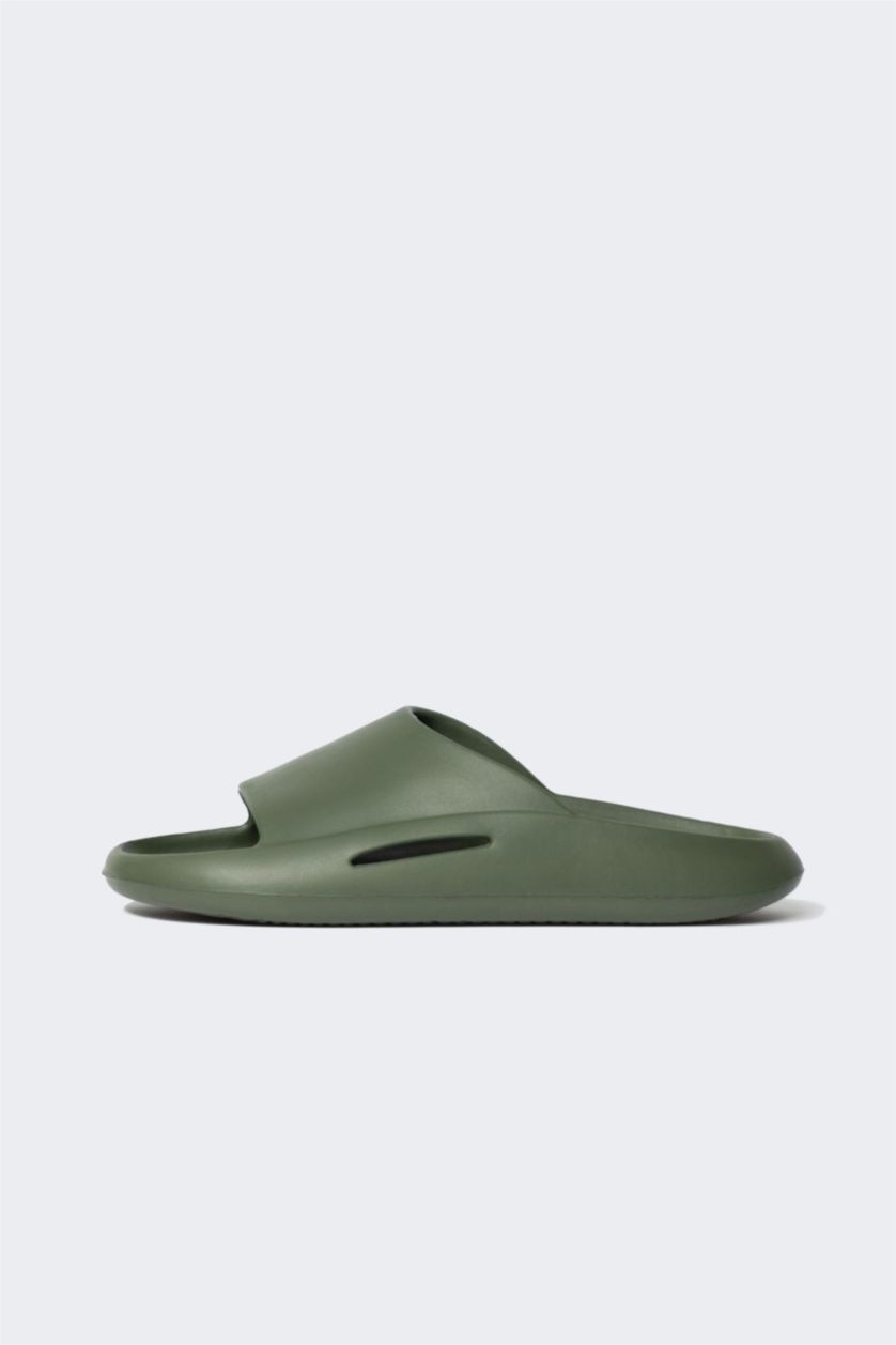 رجال كاكي شبشب إيفا بكعب عالي بشريط مفرد بشريط مفرد