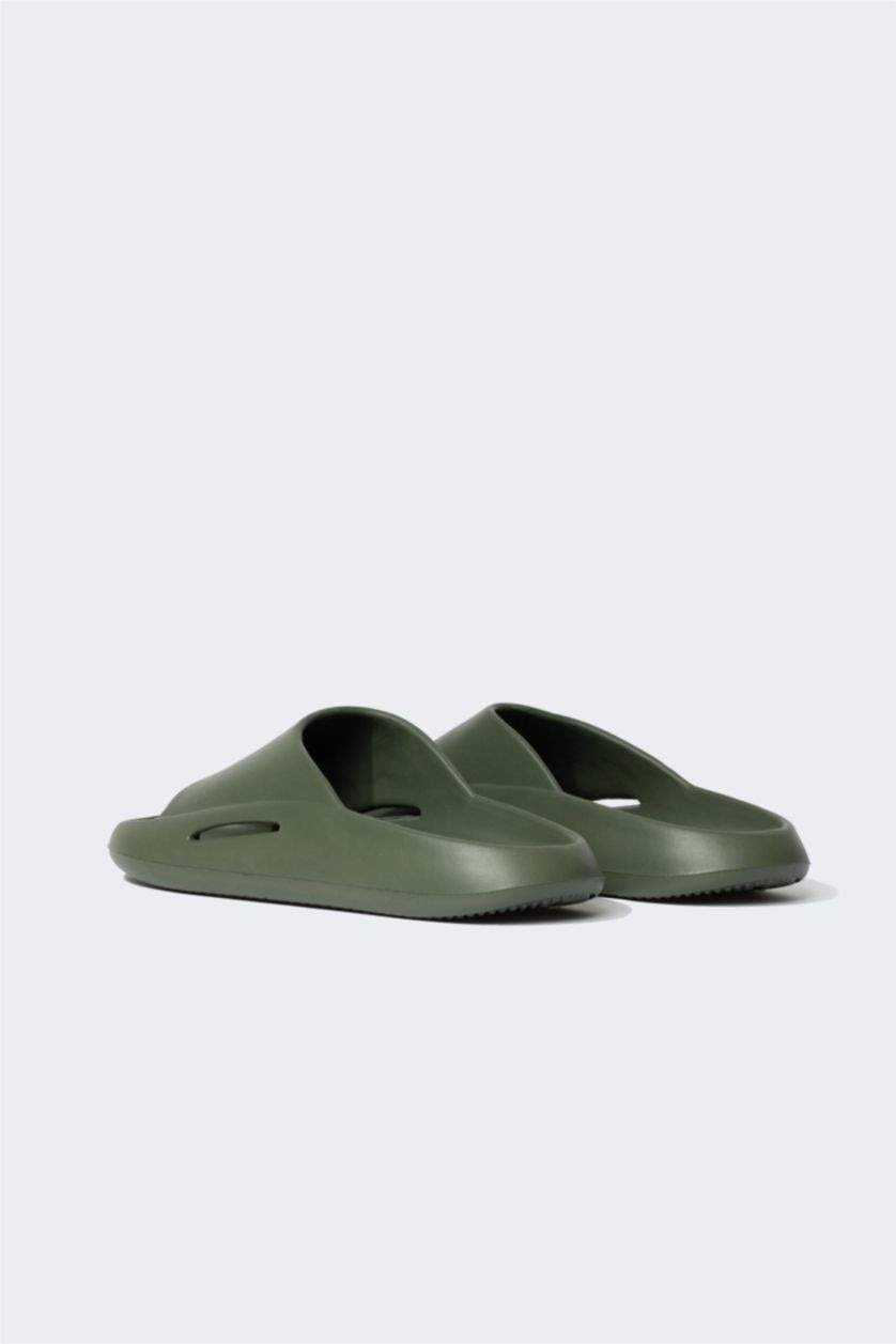 رجال كاكي شبشب إيفا بكعب عالي بشريط مفرد بشريط مفرد