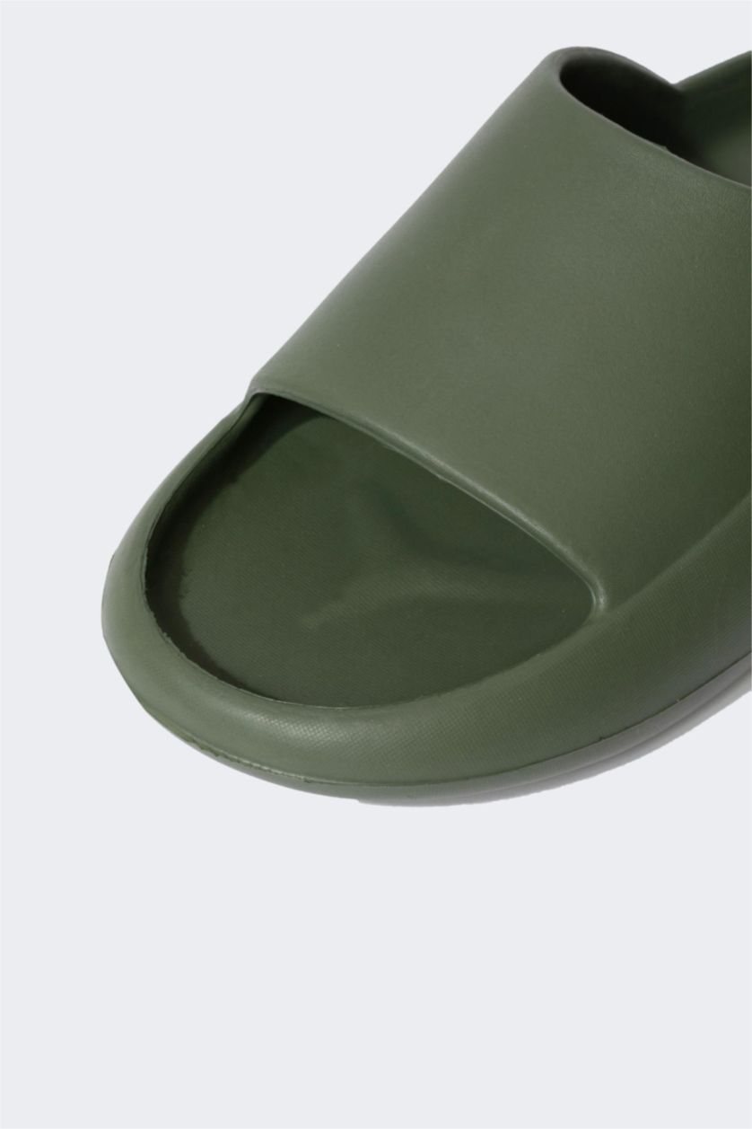 رجال كاكي شبشب إيفا بكعب عالي بشريط مفرد بشريط مفرد