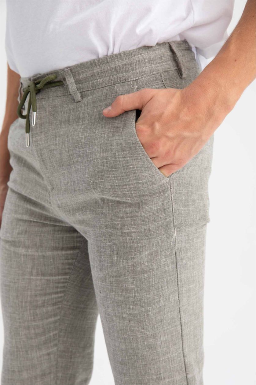 Erkek Haki Regular Fıt Pantolon