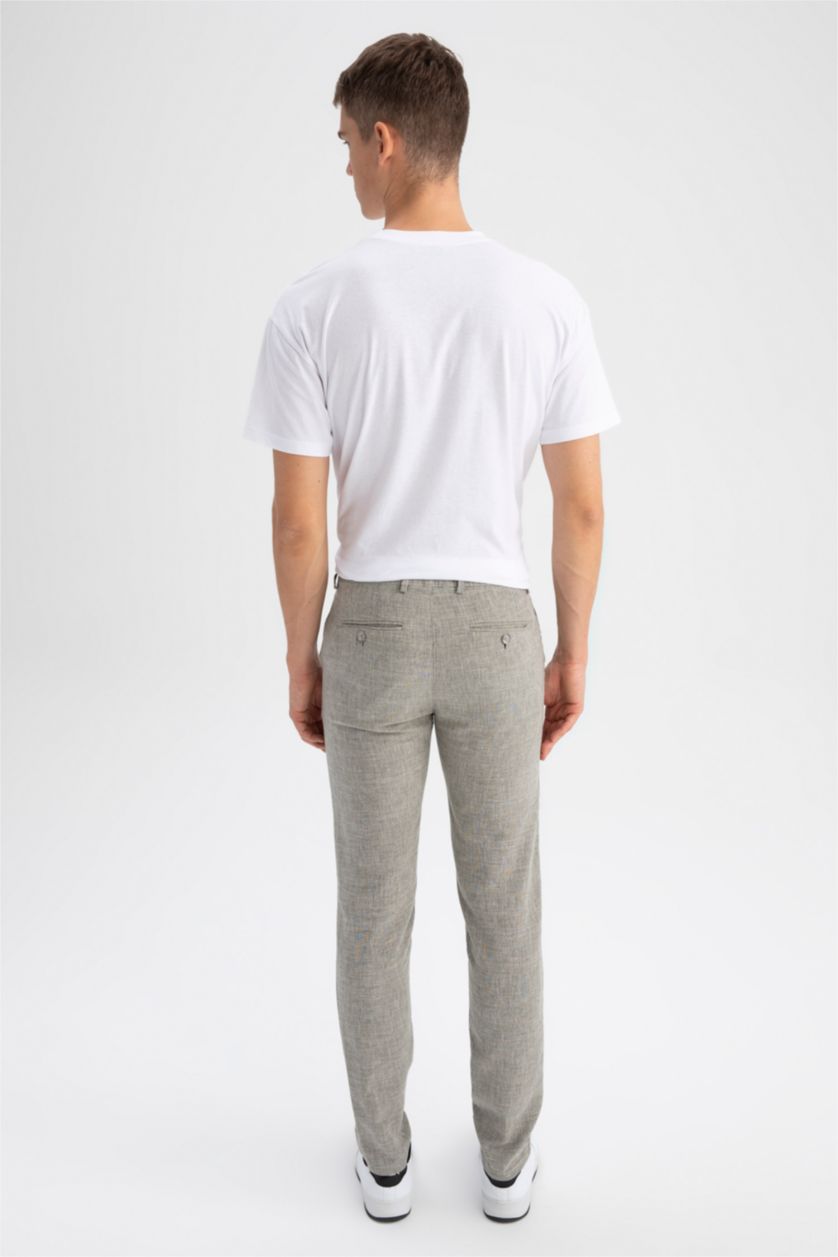 Erkek Haki Regular Fıt Pantolon