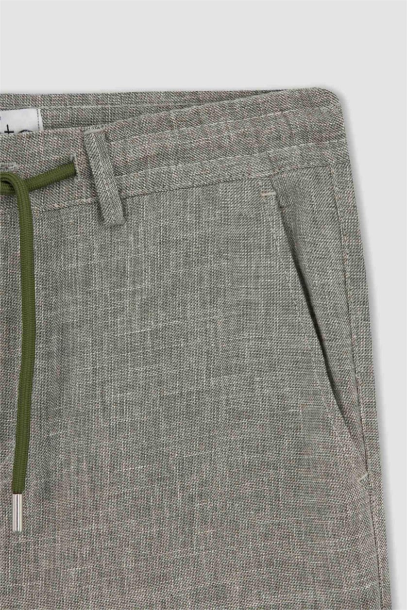 Erkek Haki Regular Fıt Pantolon