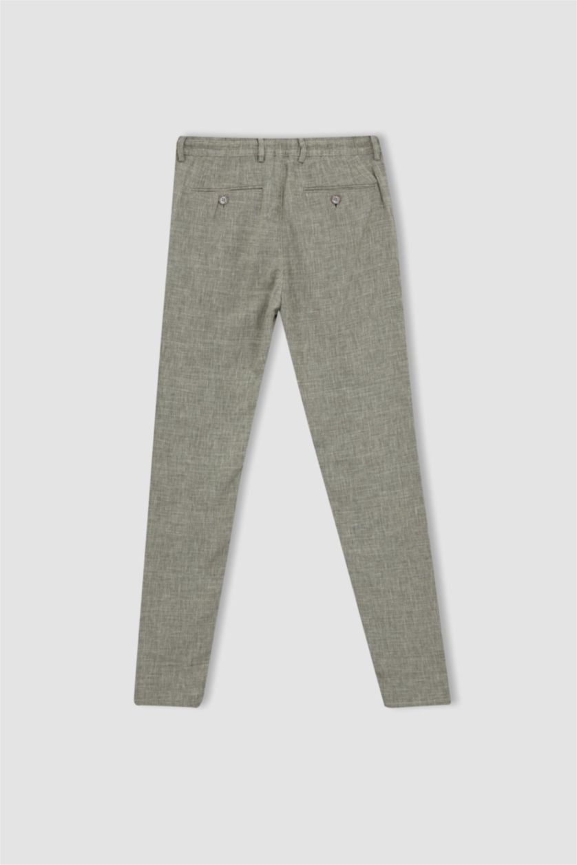 Erkek Haki Regular Fıt Pantolon
