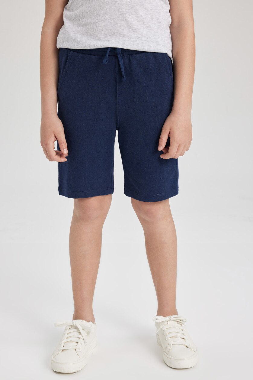 Erkek Çocuk - Genç Erkek Açık Gri Melange Erkek Çocuk Regular Fit 2'li Şort