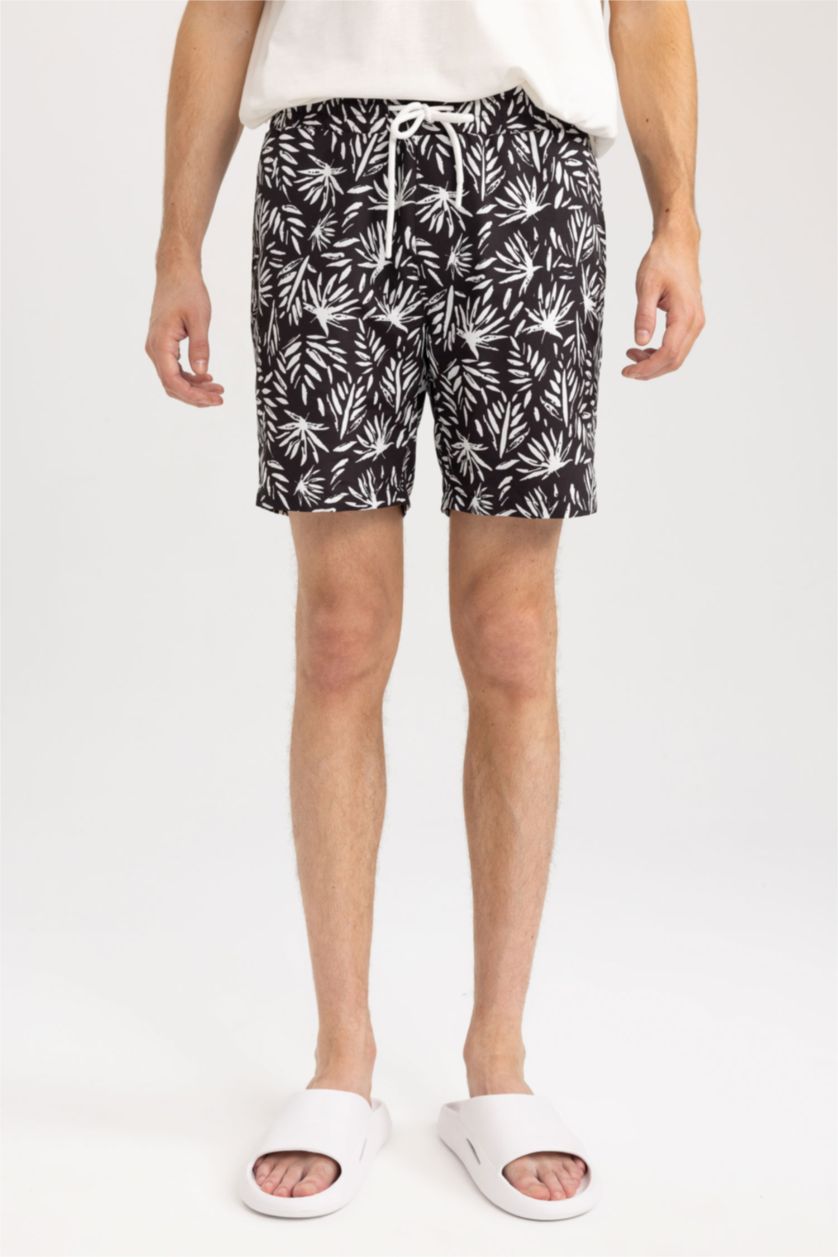 Мужчины Черный Плавательные шорты стандартного кроя