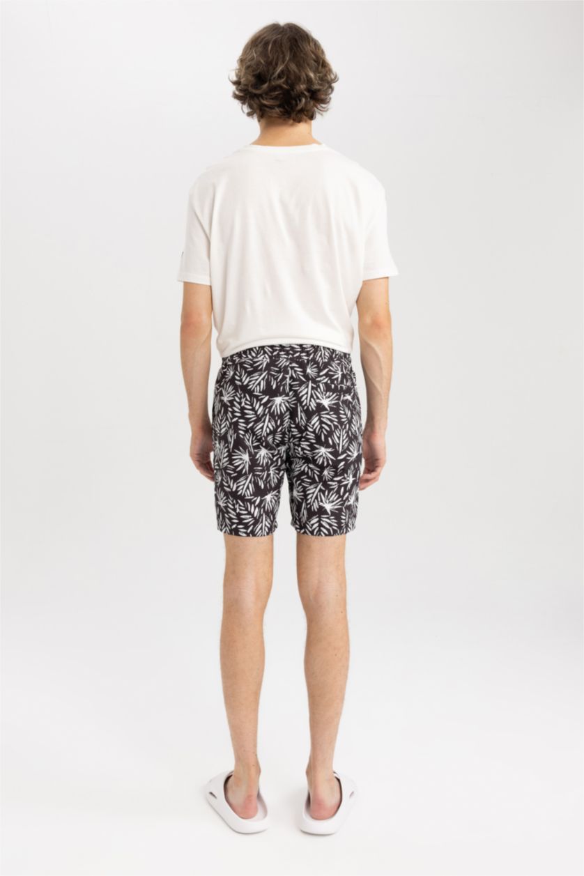 Мужчины Черный Плавательные шорты стандартного кроя