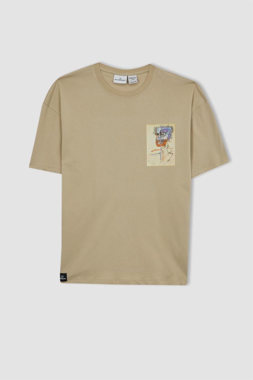 MAN Beige Comfort Fit Short Sleeve T-Shirt