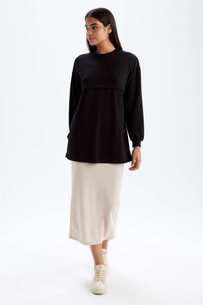 FEMME Beige Jupe Midi à coupe régulière