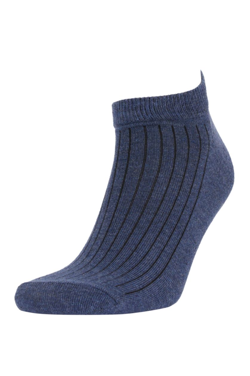 Erkek Lacivert 3'lü Pamuklu Patik Çorap