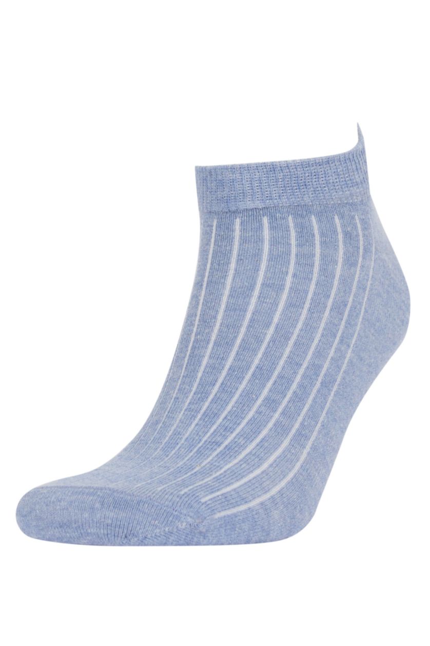 Erkek Lacivert 3'lü Pamuklu Patik Çorap