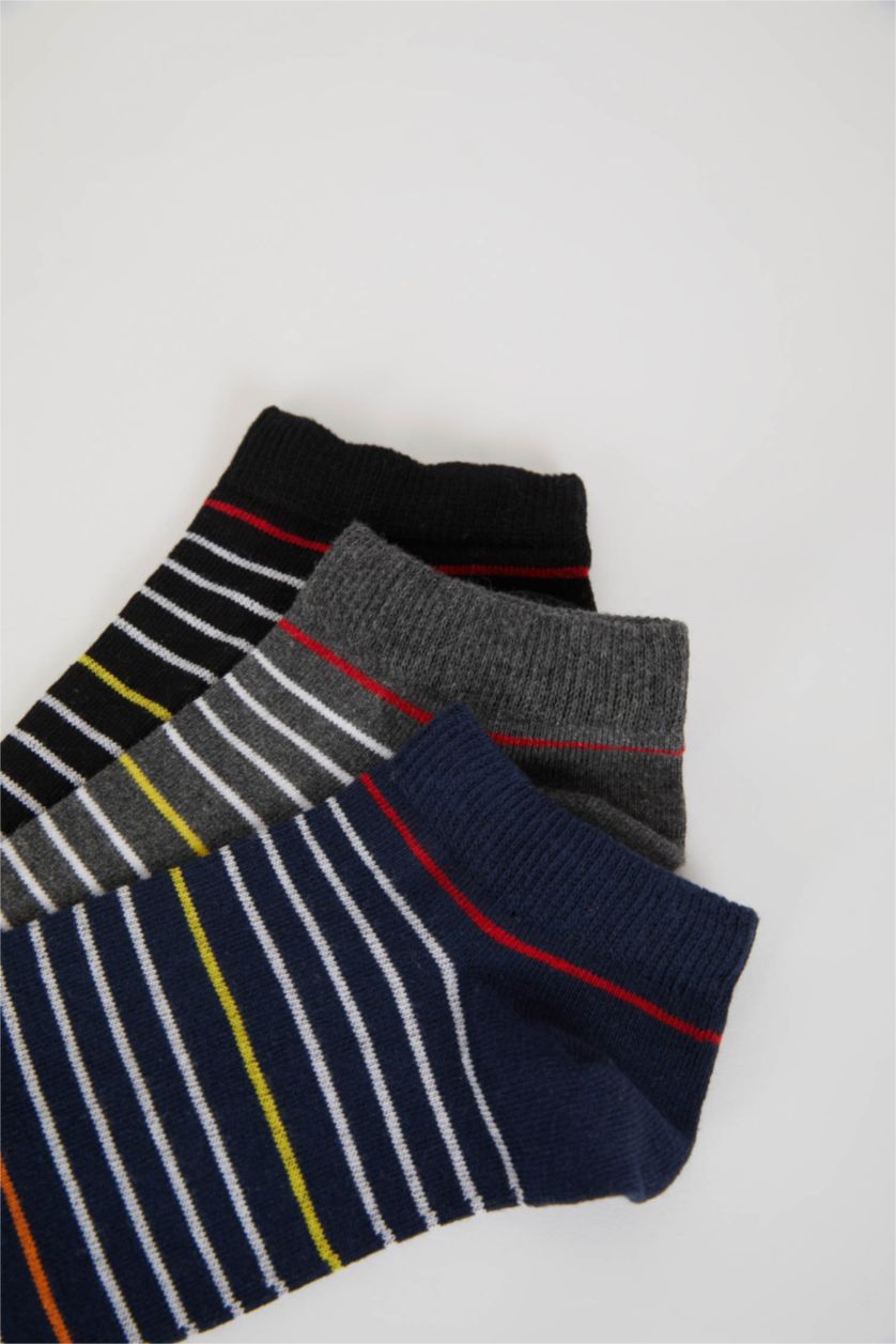 MAN MIXED Men 3 Pack Cotton Booties Socks