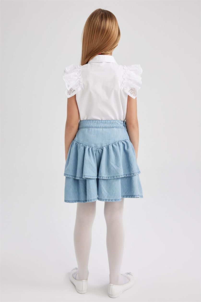 GIRLS & TEENS Light Blue Girl Child Jean Skirt