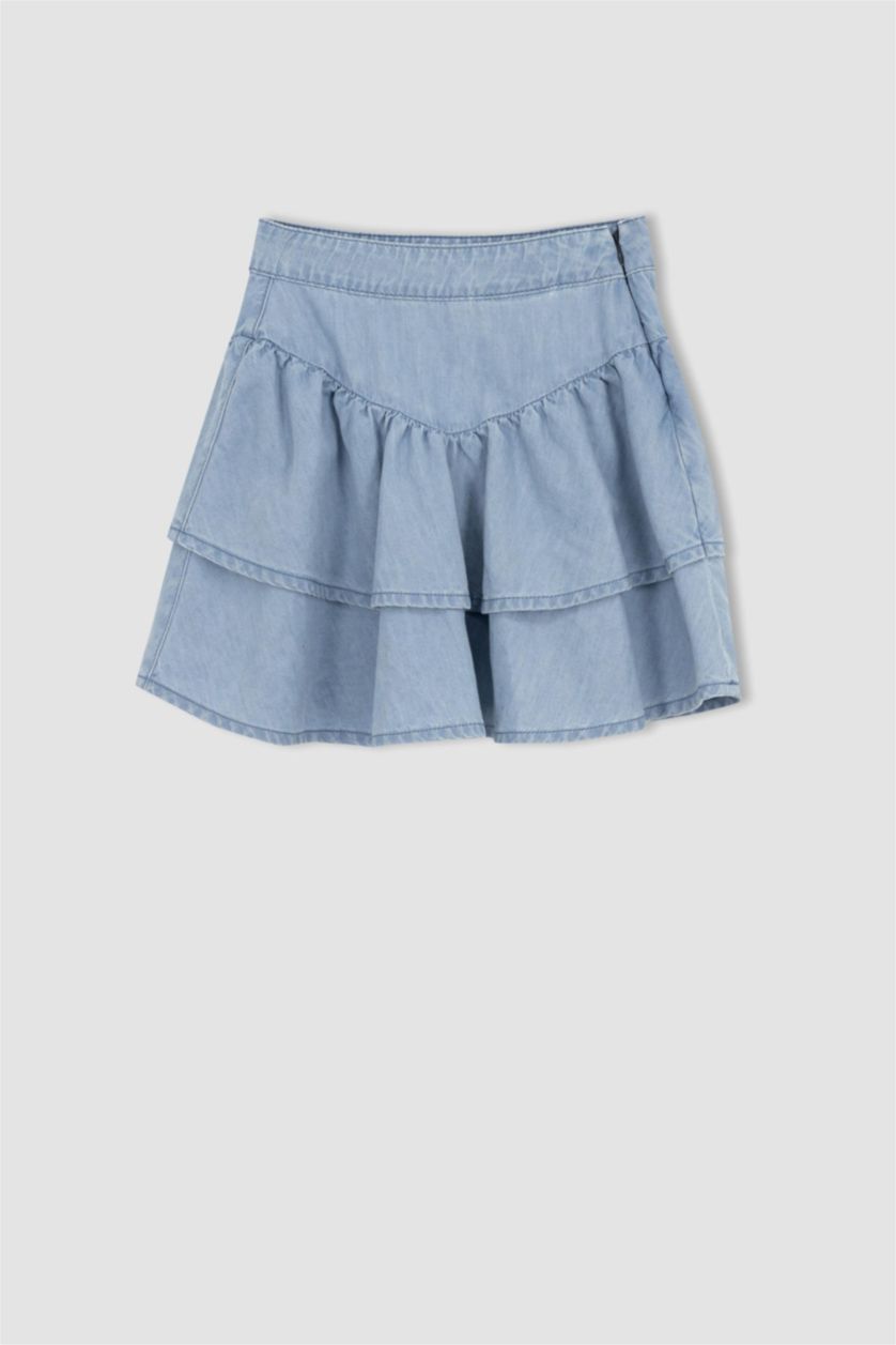 GIRLS & TEENS Light Blue Girl Child Jean Skirt