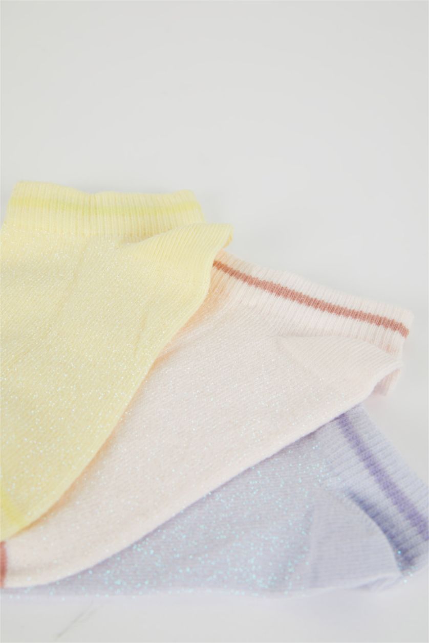 Kız Çocuk - Genç Kız Karma 3'lü Pamuklu Patik Çorap Kız Çocuk