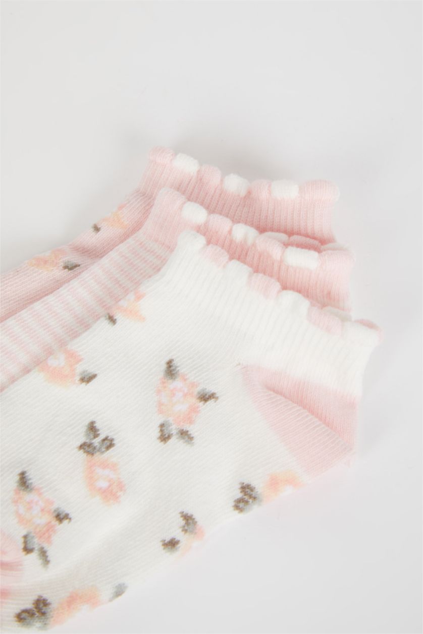 بنات زهري جوارب بناتي طويلة قطن - 3 قطع