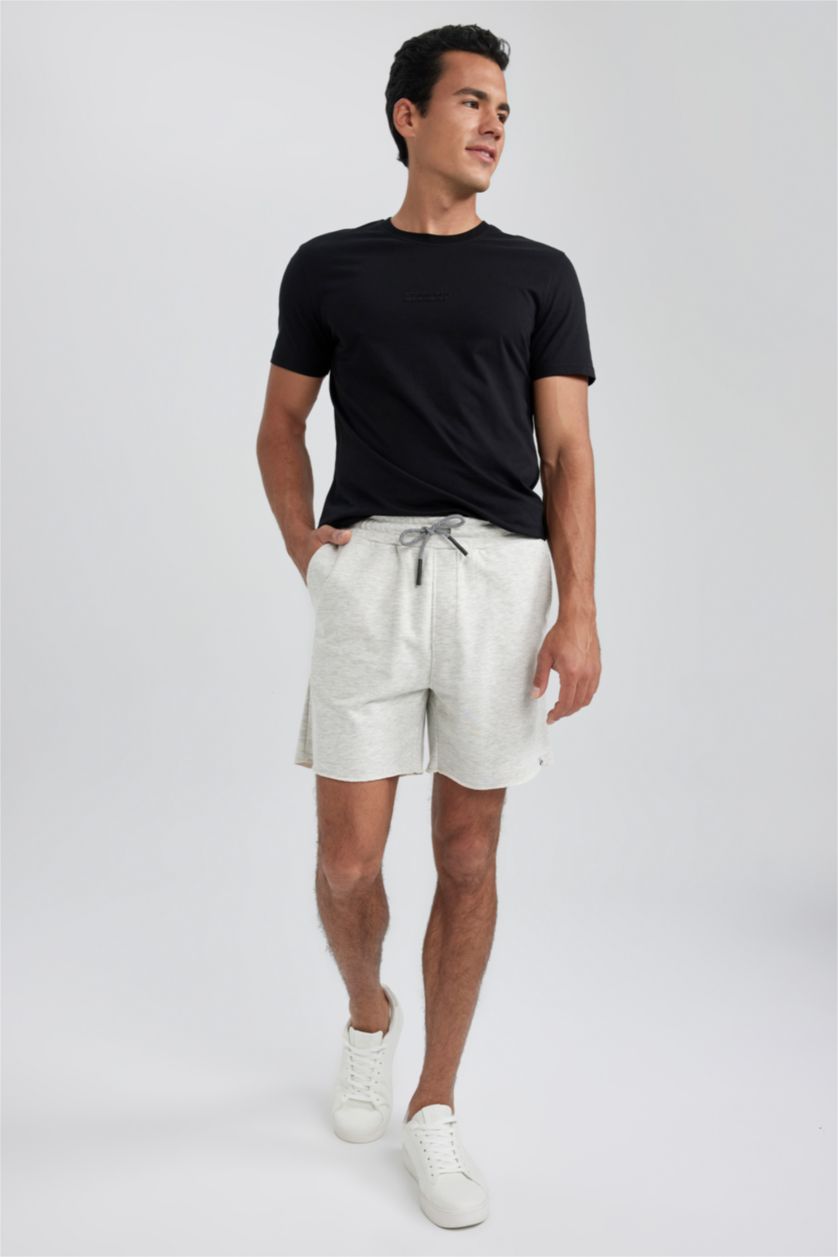 HOMME Gris Clair Short Basique Slim