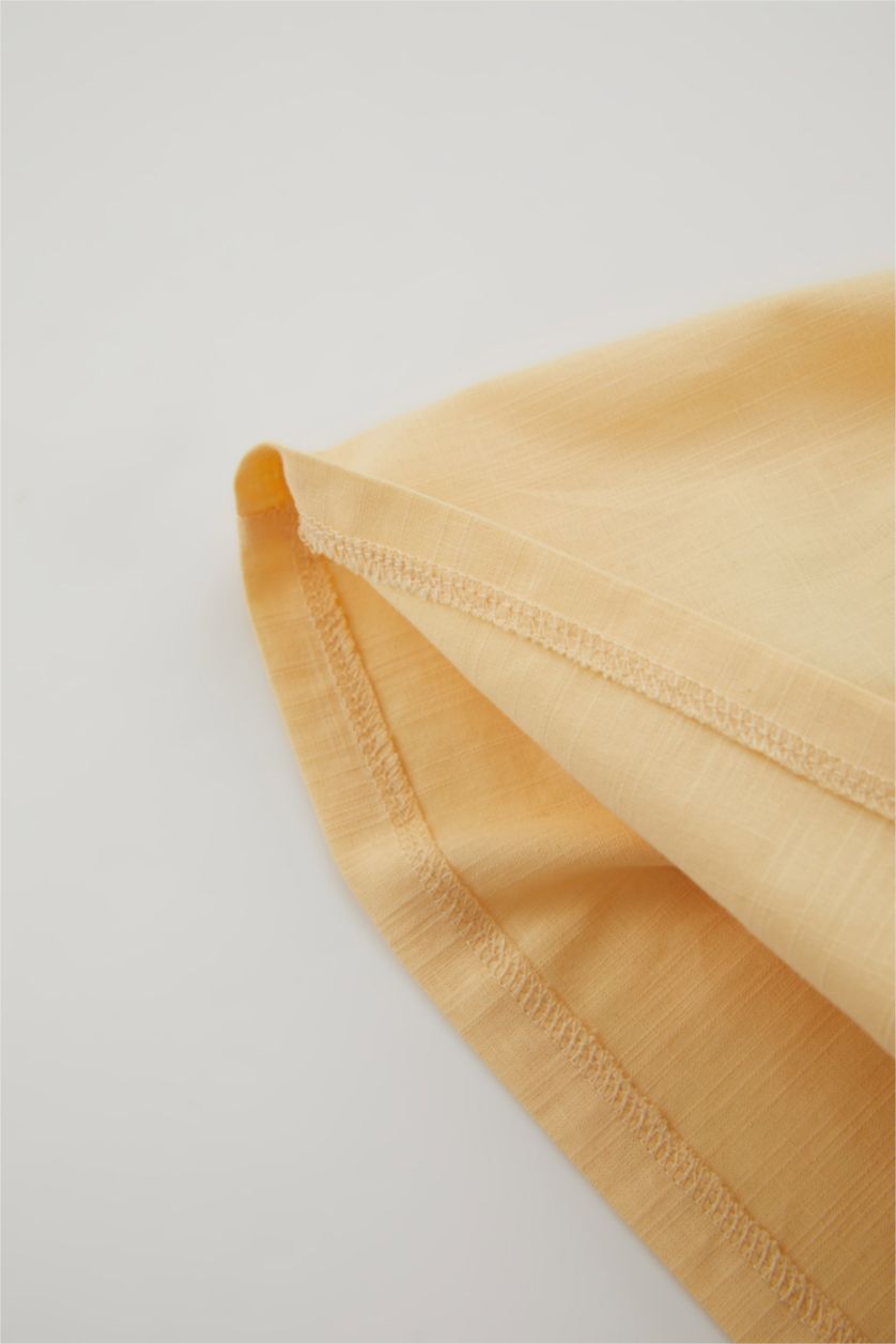 BABY GIRL Light Yellow Regular Fit Sleeveless Woven Dress