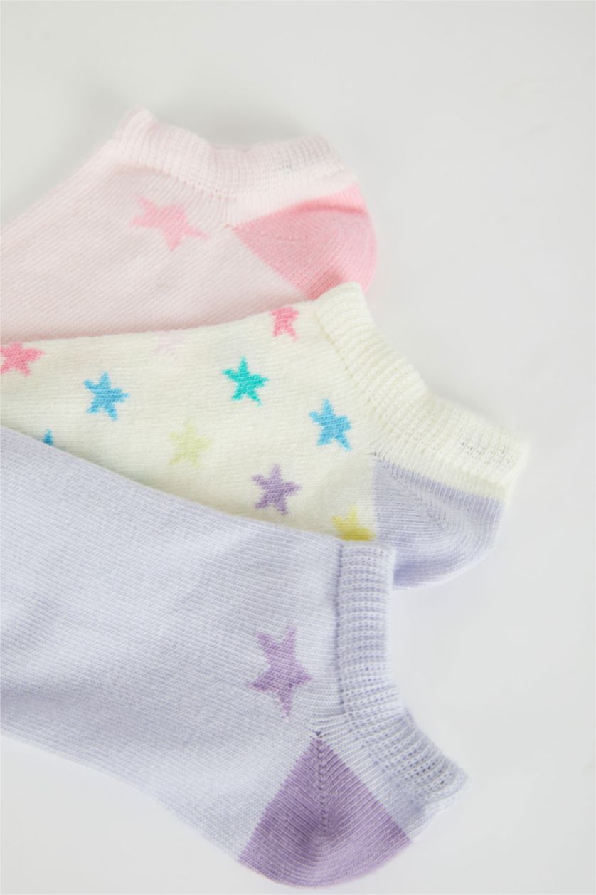 Девочки и подростки Разноцветный Носки из хлопка для девочек, 3 пары