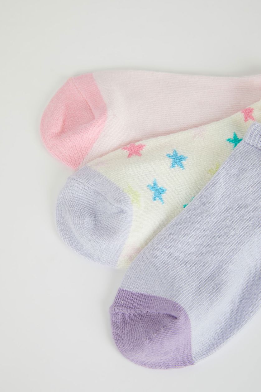 Девочки и подростки Разноцветный Носки из хлопка для девочек, 3 пары