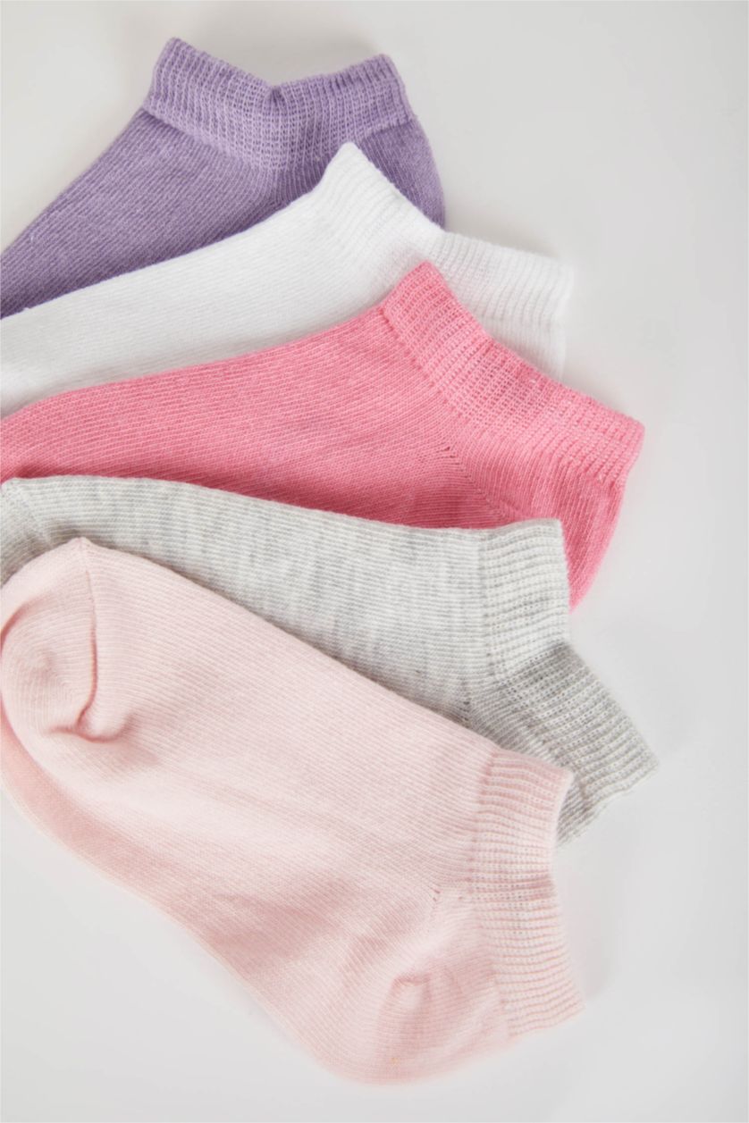 Kız Çocuk - Genç Kız Karma 5'li Pamuklu Patik Çorap Kız Çocuk