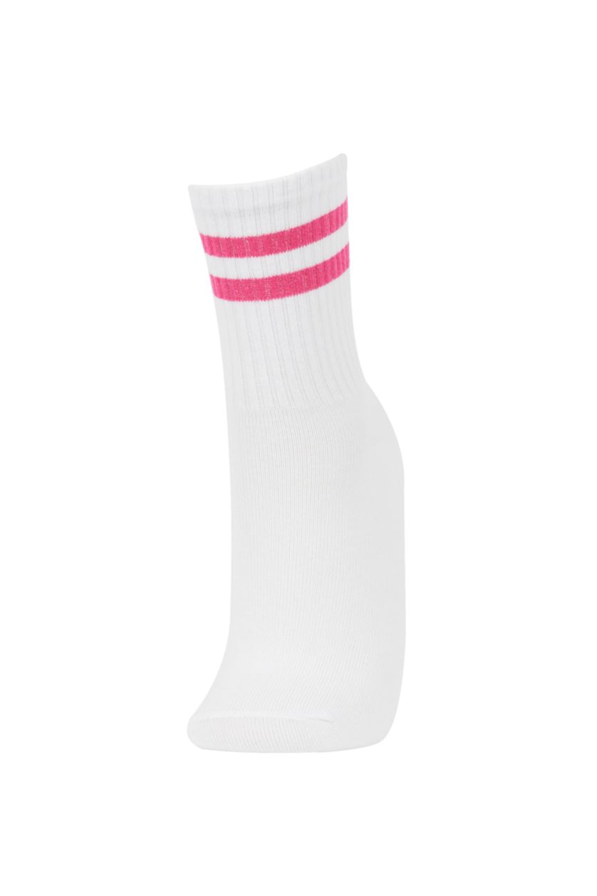 FEMME Blanc Lot De 3 Paires De Chaussettes Longues En Coton Defacto Fit Pour Femmes