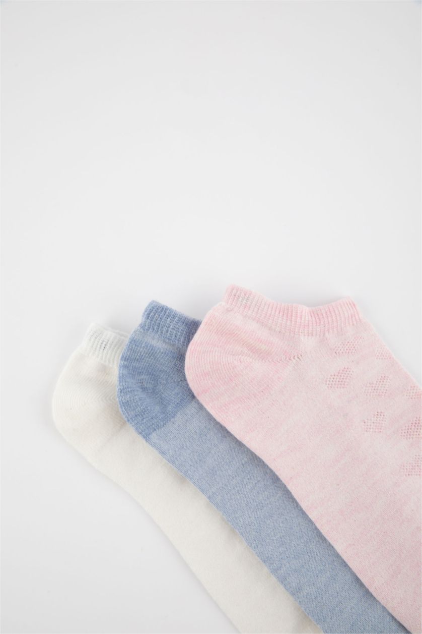 Kadın Karma 3'lü Pamuklu Patik Çorap