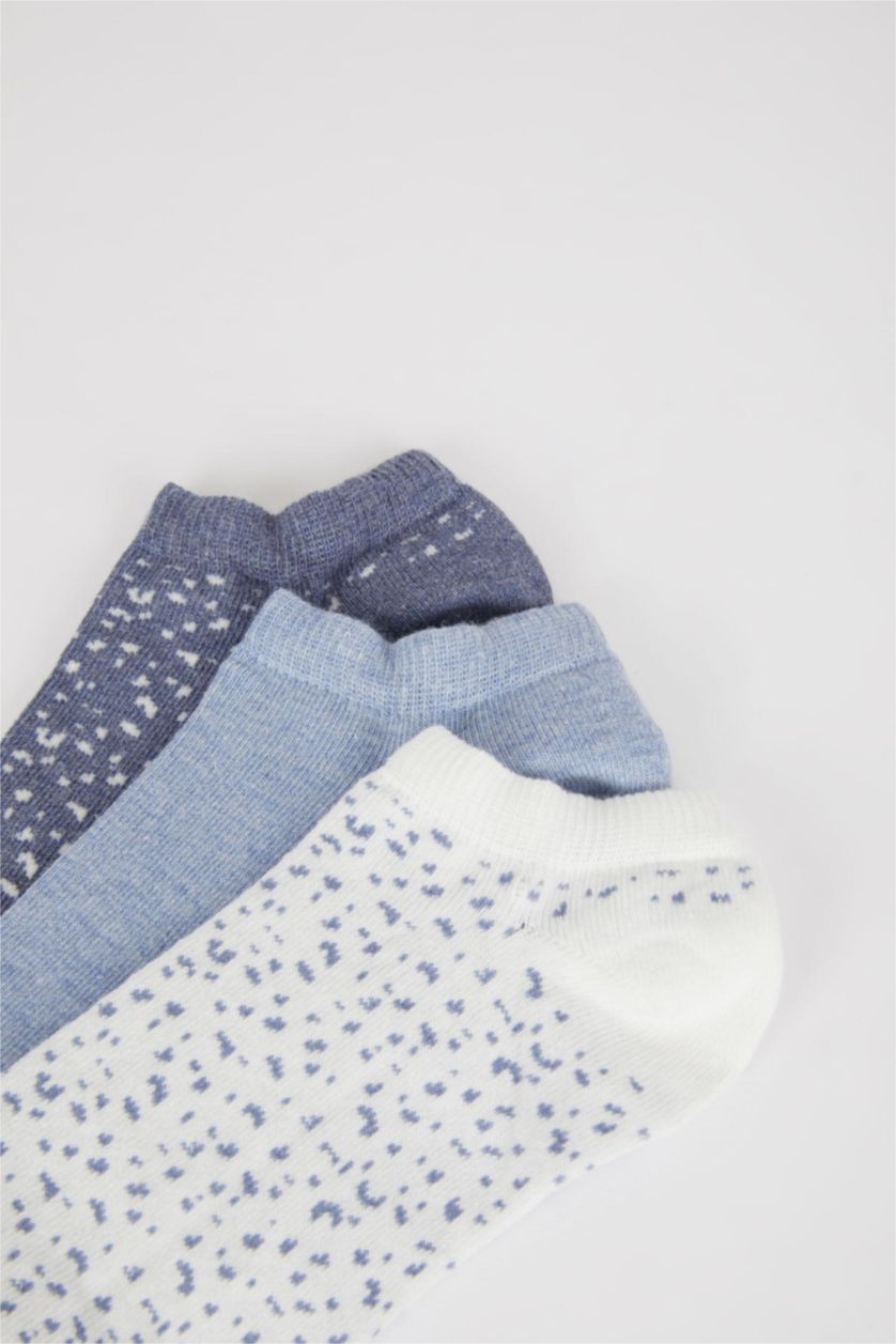 حريمي MIXED شرابات حريمي قصيرة قطن مطبوع - 3 قطع