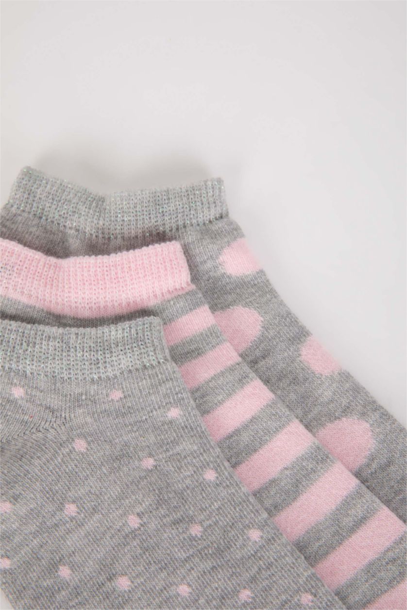 WOMAN MIXED Women 3 Pack Cotton Booties Socks