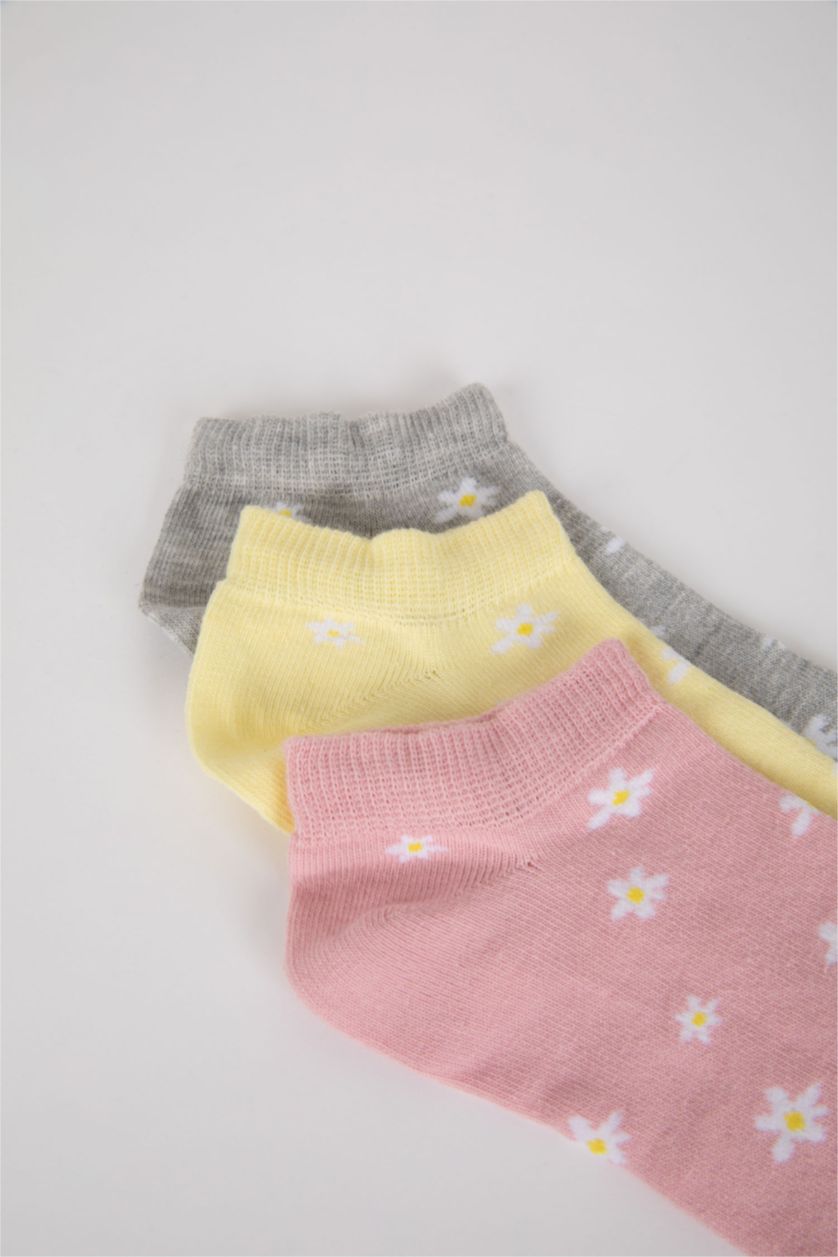 WOMAN MIXED Women 3 Pack Cotton Booties Socks