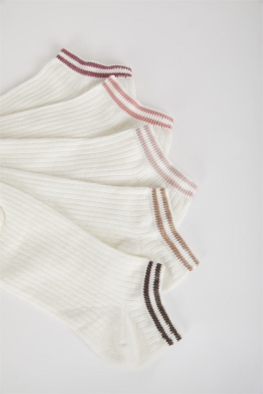 حريمي أبيض (000) شرابات حريمي قطن - 5 قطع