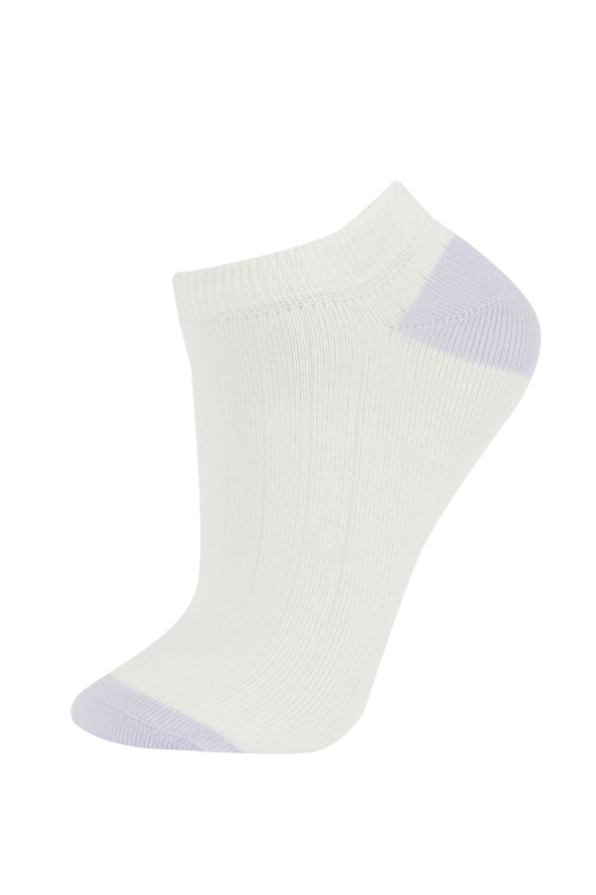 WOMAN White Women 5 Pack Cotton Booties Socks