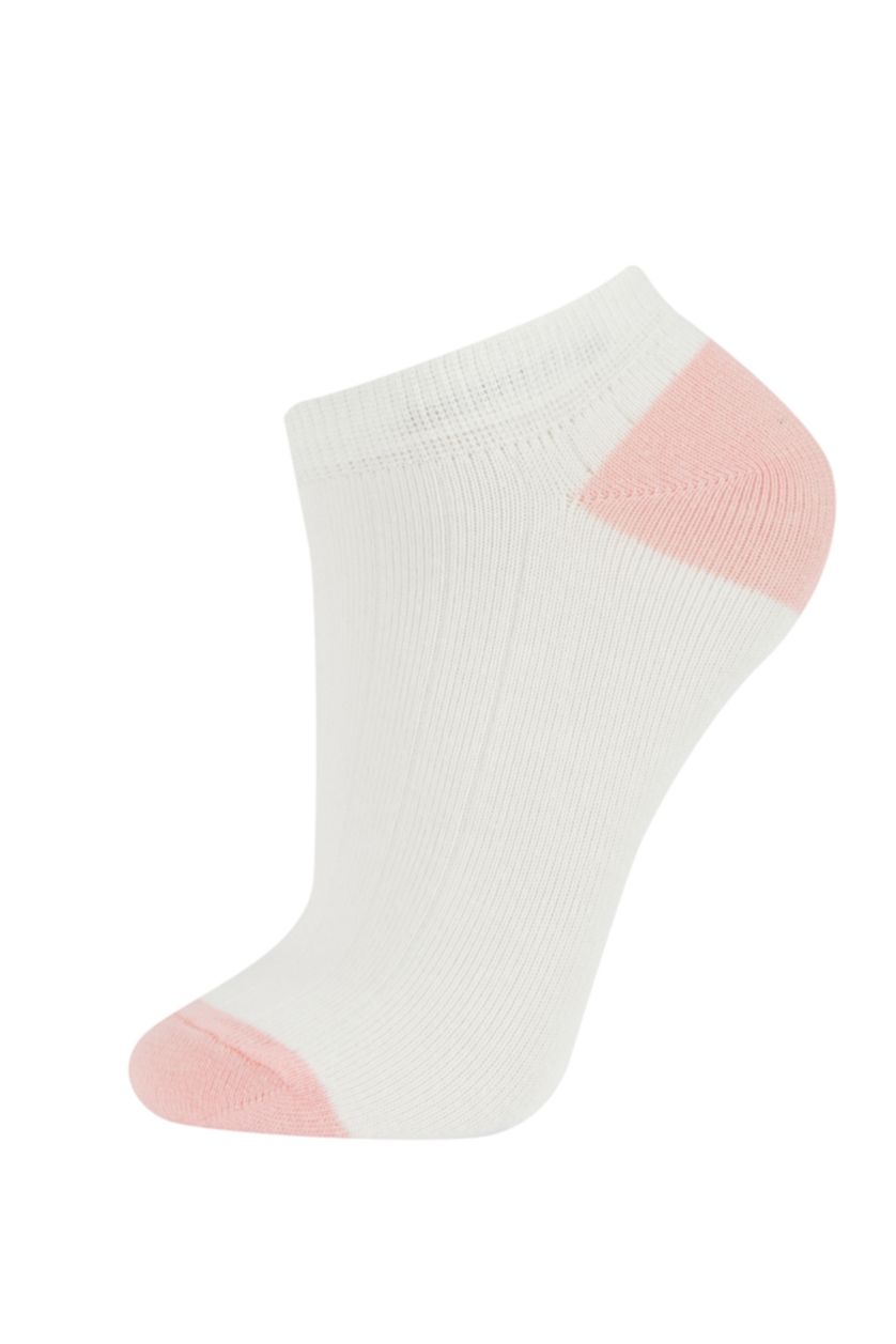 WOMAN White Women 5 Pack Cotton Booties Socks