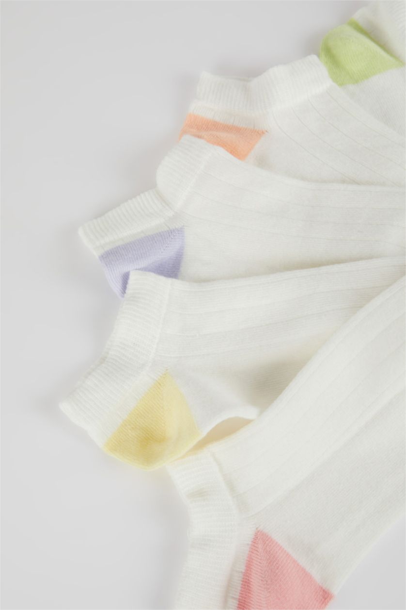 WOMAN White Women 5 Pack Cotton Booties Socks