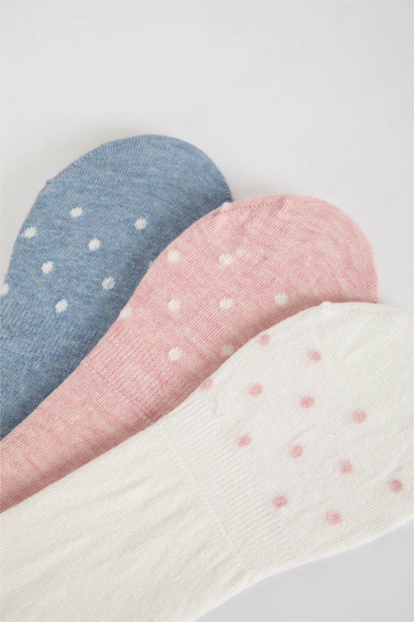 Kadın Karma Kadın 3'lü Pamuklu Babet Çorap