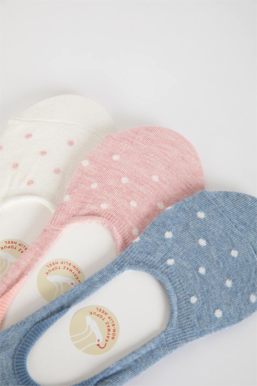 Kadın Karma Kadın 3'lü Pamuklu Babet Çorap