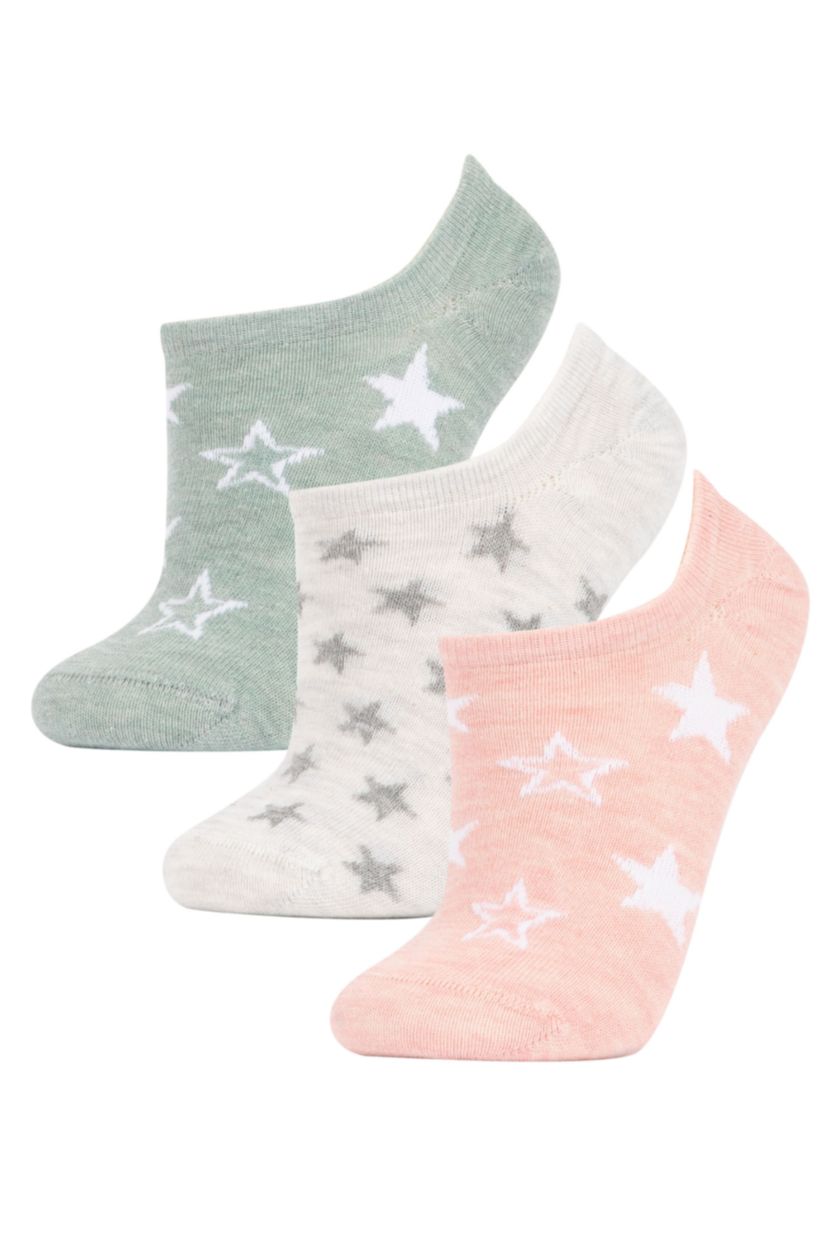 Kadın Karma Kadın 3'lü Pamuklu Sneaker Çorap