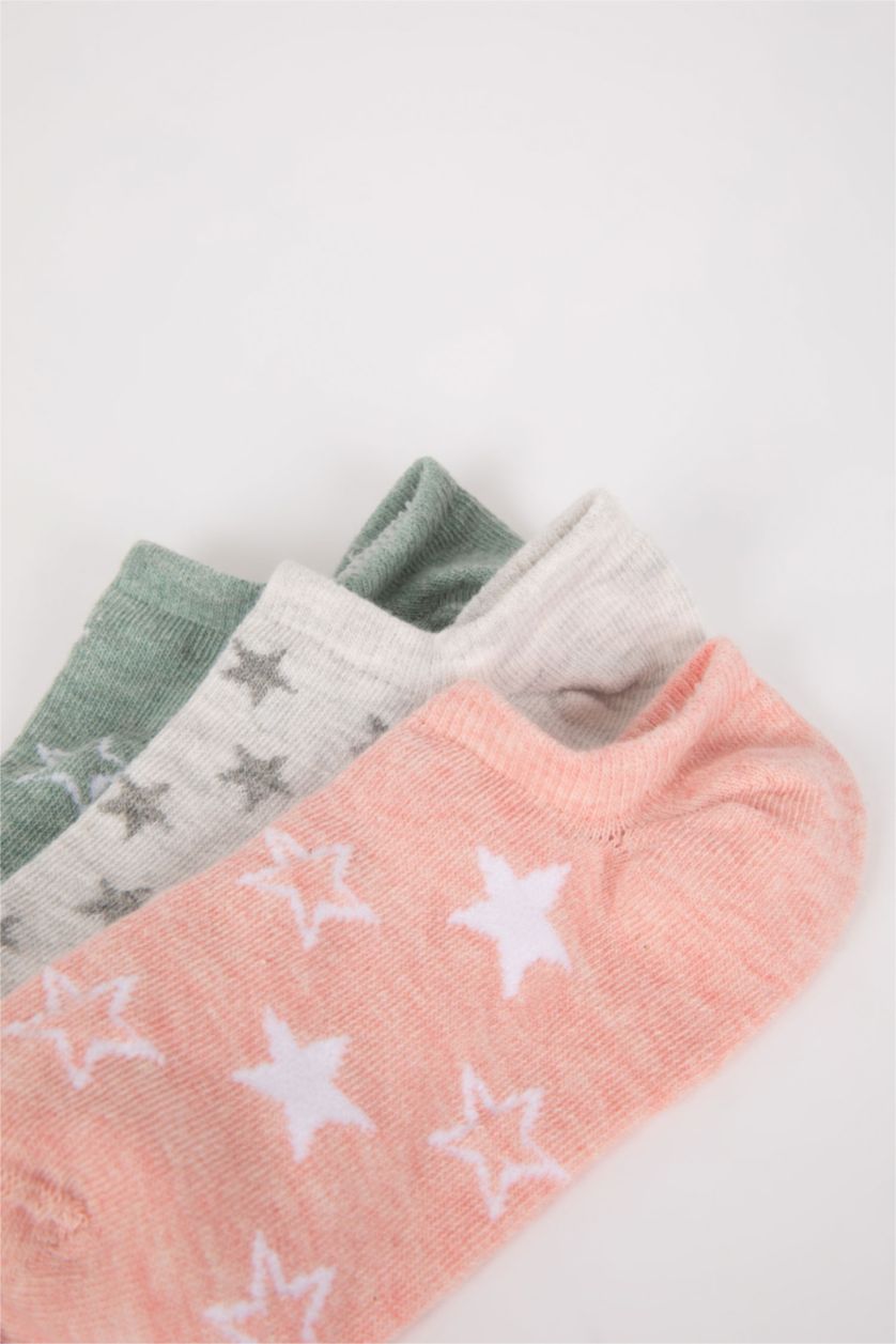 Kadın Karma Kadın 3'lü Pamuklu Sneaker Çorap