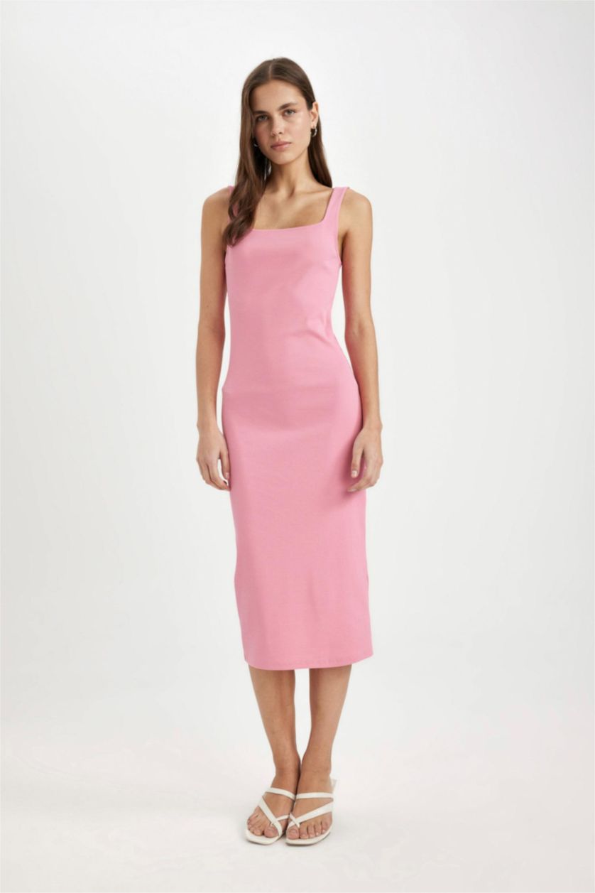 WOMAN Pink Camisole Midi Dress