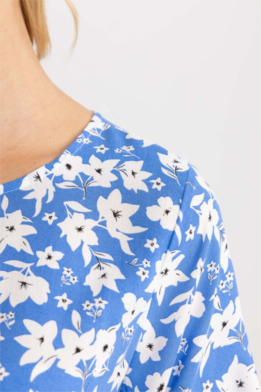 FEMME Bleu Robes Très court Col arrondi