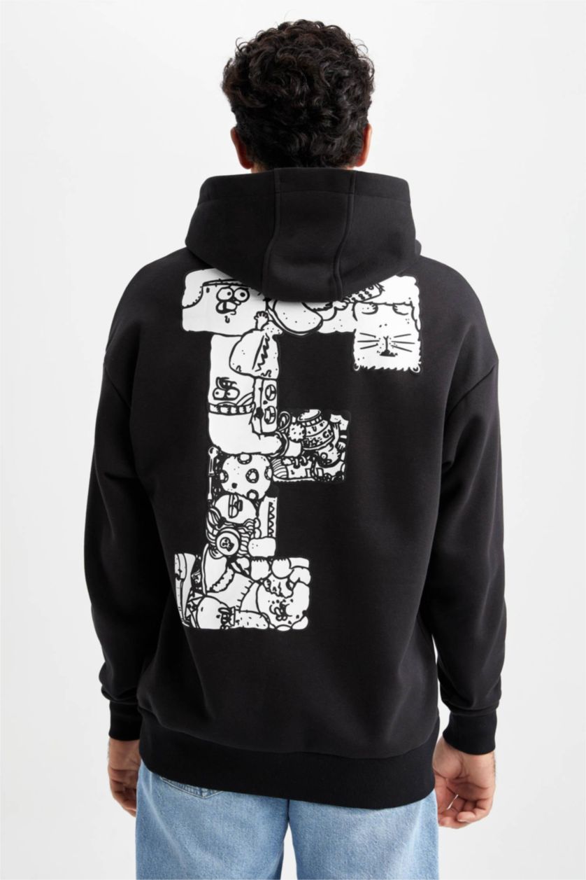 Siyah Erkek Oversıze Sweatshirt 2735649 | DeFacto