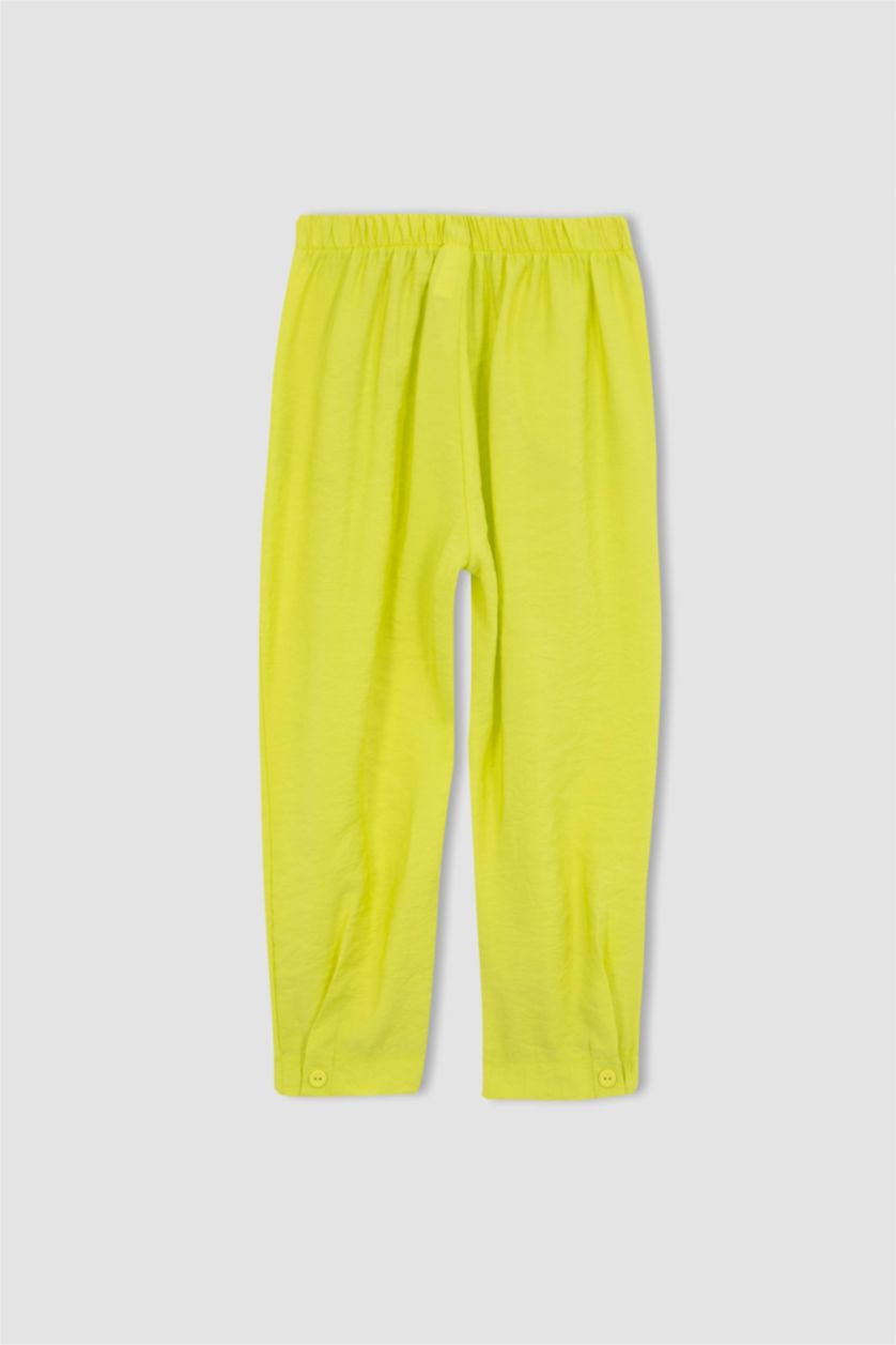 FILLES Vert Clair Pantalon à Coupe carotte en Modal pour fille