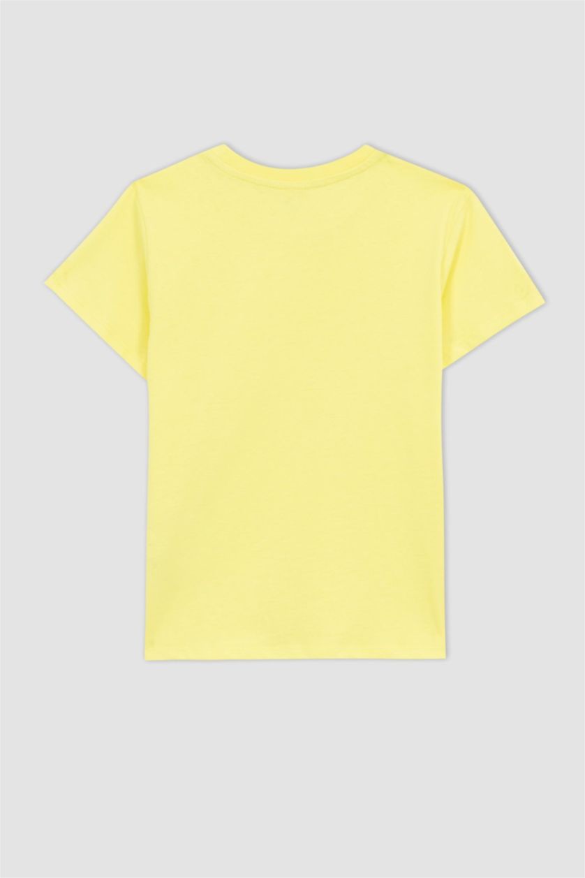 بنات أصفر فاتح تي شيرت نص كم قصة عادية