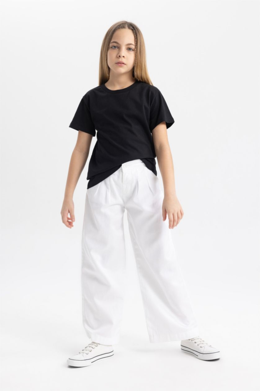 GIRLS & TEENS Black Girl Regular Fit Short Sleeve T-Shirt