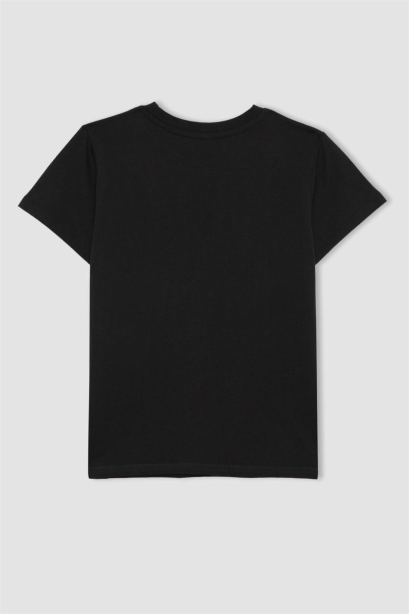 GIRLS & TEENS Black Girl Regular Fit Short Sleeve T-Shirt