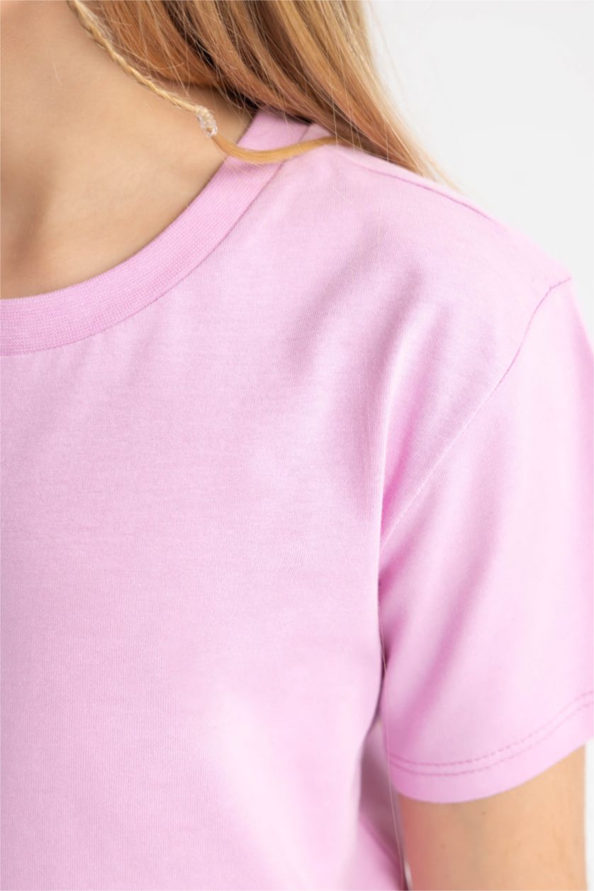 بنات زهري تي شيرت بناتي نص ردن قصة عادية