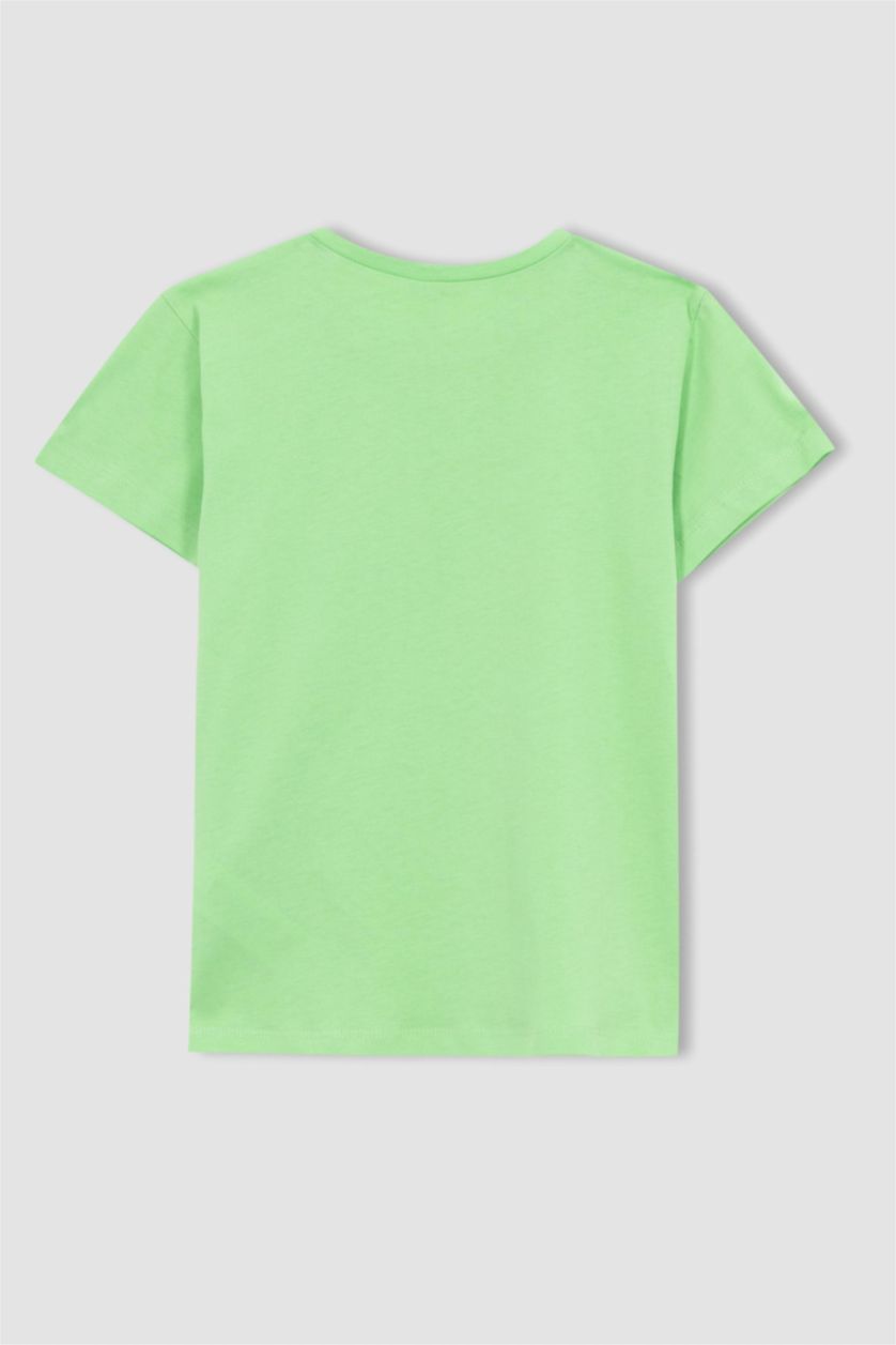 بناتي أخضر تي شيرت بناتي قصة عادية نص كم