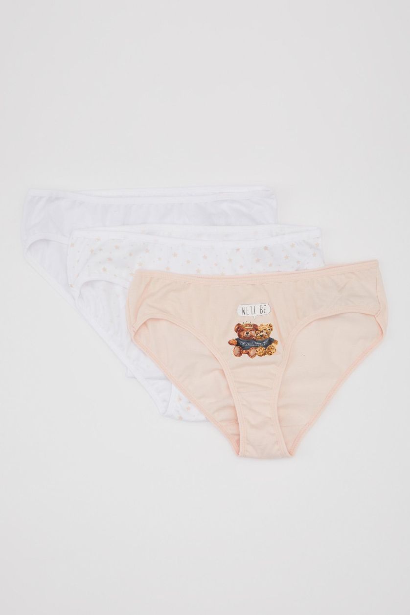 GIRLS & TEENS White Girl 3 Piece Slip Panties