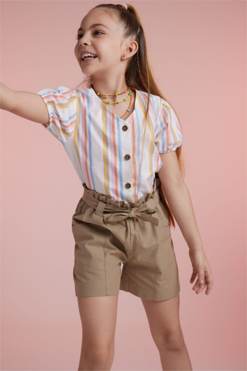 GIRLS & TEENS Stone Girl Paperbag Fit Shorts