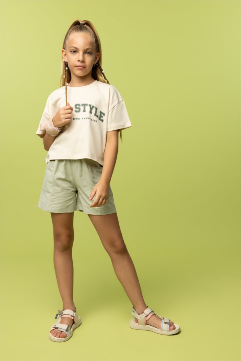 GIRLS & TEENS Mint Girl Paperbag Fit Shorts